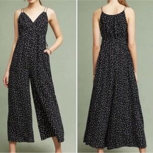 Maeve Anthropologie Finley Wide Leg Polka Dot Jumpsuit